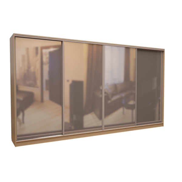Шафа-купе «ШН-326» Дзеркало/Дзеркало/Дзеркало/Дзеркало
