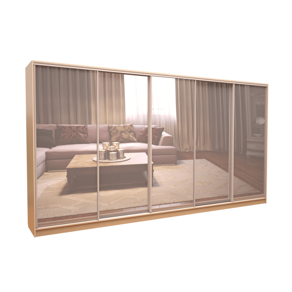 Шафа-купе «ШН-506» Дзеркало/Дзеркало/Дзеркало/Дзеркало/Дзеркало